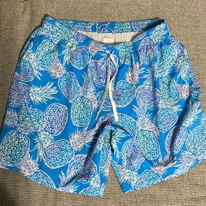 Chubbies Blue Pineapple Swim Trunks